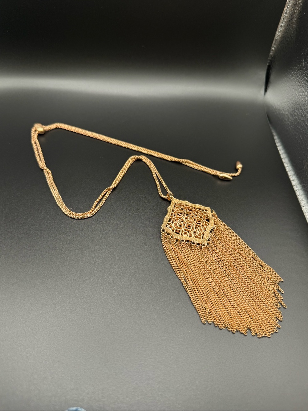 Kendra Scott Rose Gold Tassel Pendant Necklace